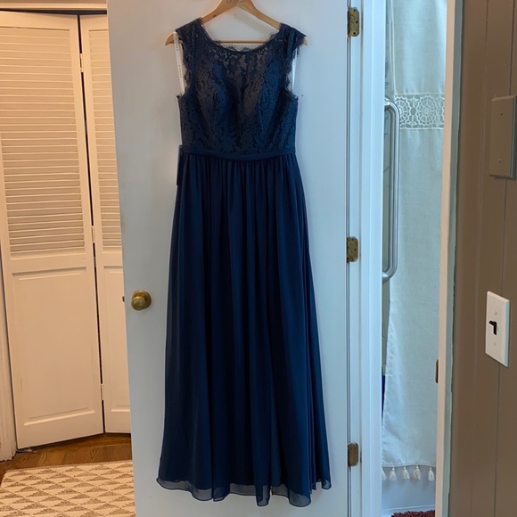 Azazie Dark Navy size A10 bridesmaid dress - Picture 1 of 9